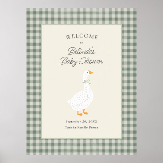 Märchenbuch-Mutter-Gans-Sage-Baby-Shower-Willkomme Poster (Vorne)