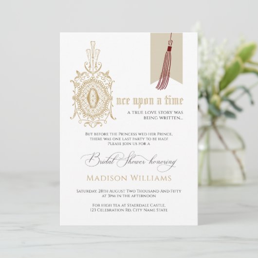 Märchenbuch nach dem Brautparty Einladung (Stehend Vorderseite)