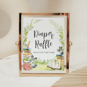 Märchenbuch Neues Kapitel Baby Shower Windel-Raffl Poster
