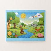 Märchenbuch-Tiere-Puzzle für Kinder Puzzle (Horizontal)