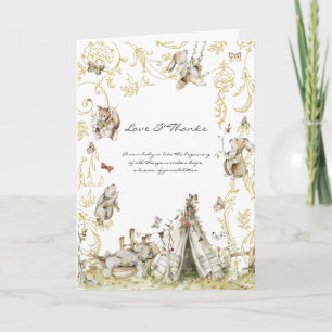 Märchenbuch Wald-Babyshower-Dankeschön Dankeskarte