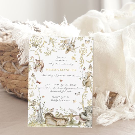 Märchenbuch | Wald-Babyshower Einladung