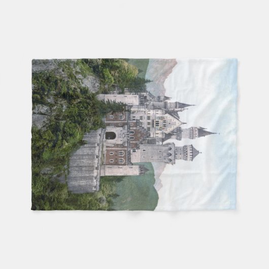 Märchenburg Fleecedecke (Vorderseite (Horizontal))