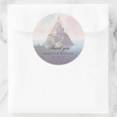 Märchenburg Hochzeit danke Runder Aufkleber (Tasche)