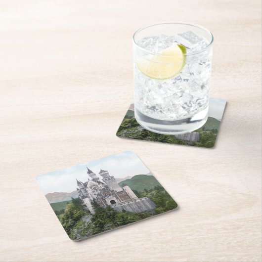Märchenburg Rechteckiger Pappuntersetzer (Vor Ort)