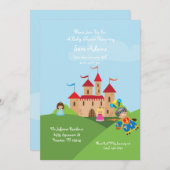 Märchenburg Ritter 12x18 Baby Dusche Einladung (Vorne/Hinten)