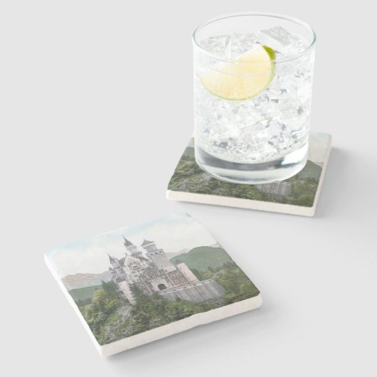 Märchenburg Steinuntersetzer (Seitenansicht)