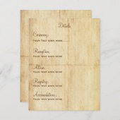 Märchendetails Portriat - Brauner Text Einladung (Vorne/Hinten)