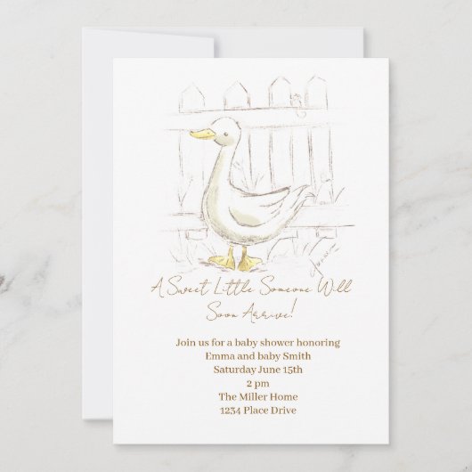 Märchenente Einladung (Vorderseite)