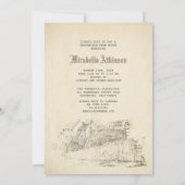 Märchenfest Altes Vintages Schloss Graduierung Par Einladung (Rückseite)