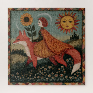 Märchenfrau und Fuchs Puzzle