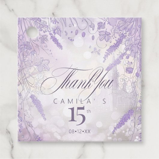 Märchengarten-Grenzübergang Lavendel-ID1030 Geschenkanhänger (Vorderseite)