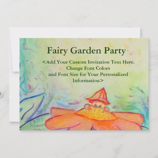Märchengarten Party Individuelle Einladungen oder  (Vorderseite)