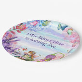 Märchengeburtstafel Pappteller (Schrägansicht)