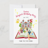 Märchengeschichten Girl's Birthday Party Dankeskarte (Vorderseite)
