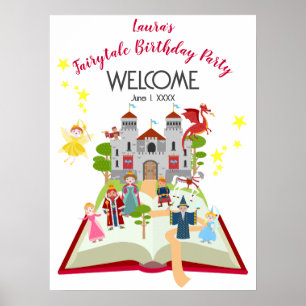 Märchengeschichten Girl's Birthday Party Poster