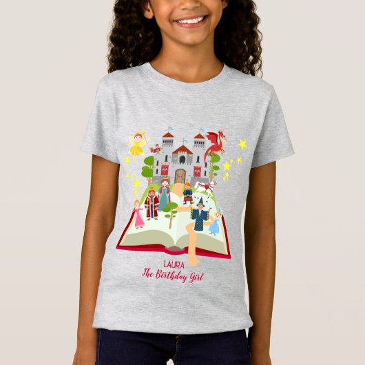 Märchengeschichten Girl's Birthday Party T-Shirt (Vorderseite)