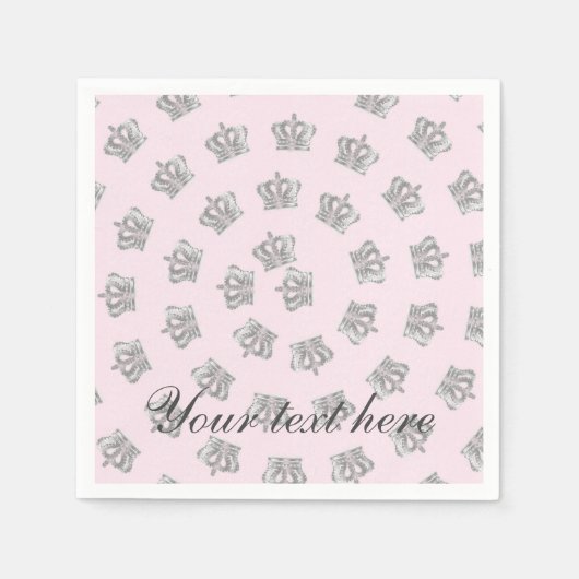 Märchenhaft Vintage Kronprinzessin Party Napkins Serviette (Vorderseite)