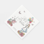 Märchenhafte Alice im Wunderland Geburtstag Tee Pa Serviette (Ecke)