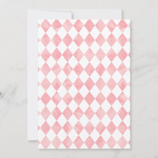 Märchenhafte Alice im Wunderland Kinderdusche Einladung (Rückseite)