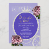 Märchenhafte Beförderung von Prinzessinnen und Ros Einladung (Vorne/Hinten)