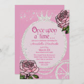 Märchenhafte Beförderung von Prinzessinnen und Ros Einladung (Vorne/Hinten)