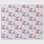 Märchenhafte Bücher und magische Kreaturen weiß Geschenkpapier (Flach)