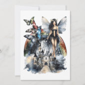 Märchenhafte Collage Grußkarte Einladung (Vorderseite)