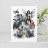 Märchenhafte Collage Grußkarte Einladung (Stehend Vorderseite)