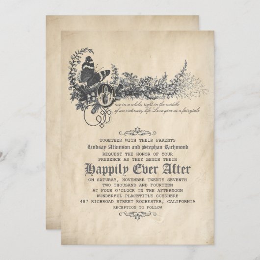 Märchenhafte Einladung (Vorne/Hinten)