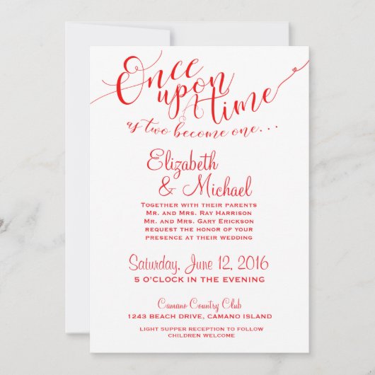 Märchenhafte Einladung einmal nach einer bestimmte (Vorderseite)