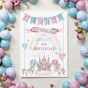 Märchenhafte Einladung zum Geburtstag im Einhorn-S