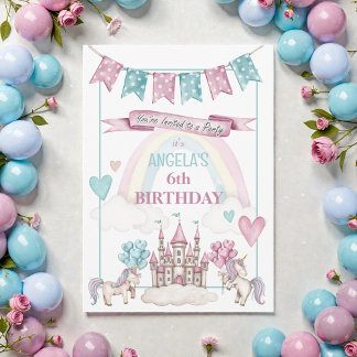 Märchenhafte Einladung zum Geburtstag im Einhorn-S