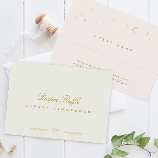 Märchenhafte, elegante Babydusche-Windpreisraffine Mitteilungskarte