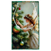 Märchenhafte Engel Fee Weihnachten Kleine Geschenktüte (Rückseite)