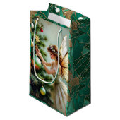 Märchenhafte Engel Fee Weihnachten Kleine Geschenktüte (Vorderseite Schrägansicht)