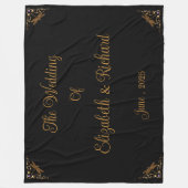Märchenhafte Fantasy-Hochzeit Fleecedecke (Vorderseite)