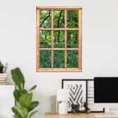 Märchenhafte Gartenansicht aus einem Fenster (Prem Poster (Heimbüro)