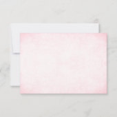 Märchenhafte Hochzeit Rosa Glitzern & Kronen RSVP Karte (Rückseite)