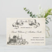 Märchenhafte Hochzeit Sichern des Datums Save The Date (Stehend Vorderseite)