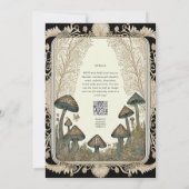 Märchenhafte Hochzeitsfeier Mushroom Forest Einladung (Rückseite)