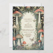 Märchenhafte Hochzeitsfeier Mushroom Forest Einladung (Vorderseite)