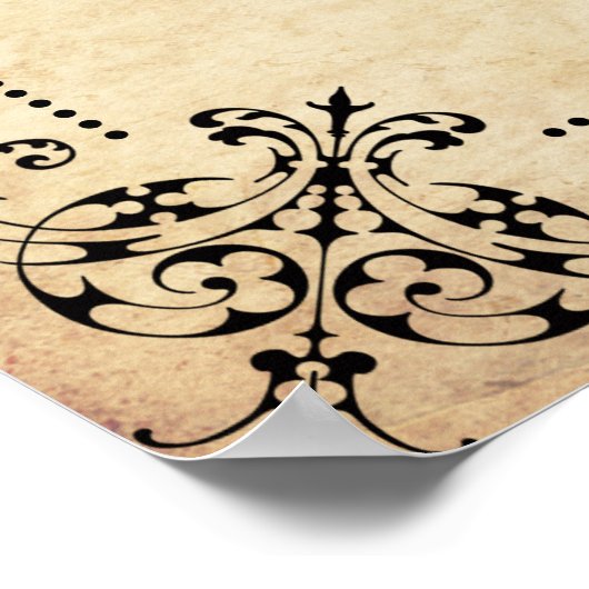 Märchenhafte Hochzeitskarte Poster (Ecke)