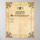 Märchenhafte Hochzeitskarte Poster (Vorne)