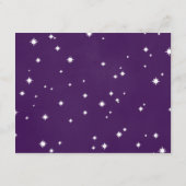 Märchenhafte Hochzeitstippkarten in Royal Lila Begleitkarte (Rückseite)