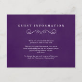 Märchenhafte Hochzeitstippkarten in Royal Lila Begleitkarte (Vorderseite)