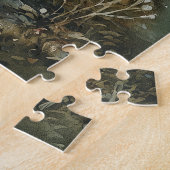 Märchenhafte Hütte mit rosa Blume Puzzle (Seite)