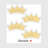 Märchenhafte Kids Room Storage & Organisation Labe Aufkleber (Blatt)