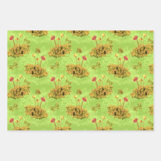 Märchenhafte Muster Geschenkpapier Set (Vorderseite 3)