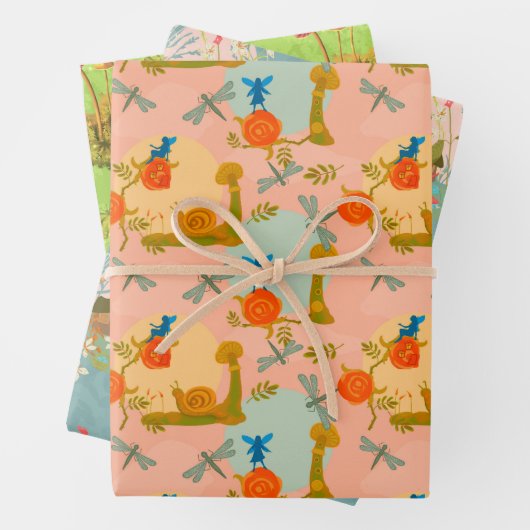 Märchenhafte Muster Geschenkpapier Set (Beispiel)